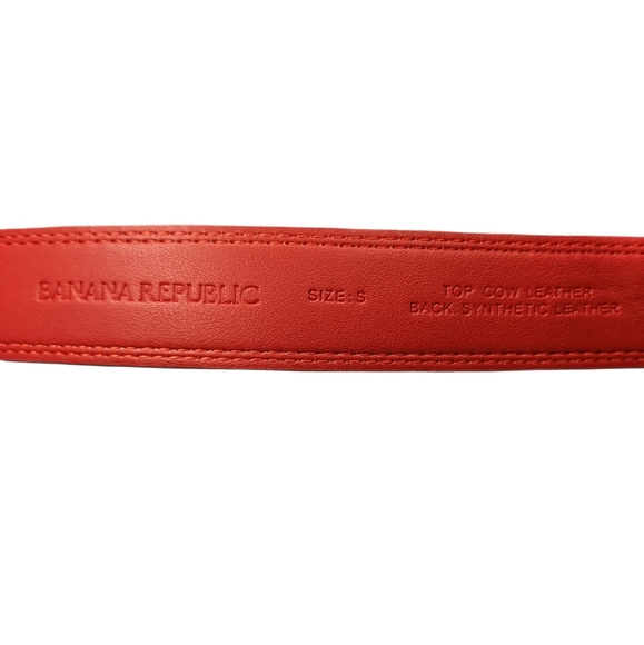 Banana Repulbic Belt Red Suede O-ring Buckle Synthetic Leather Unused - Picture 4 of 5